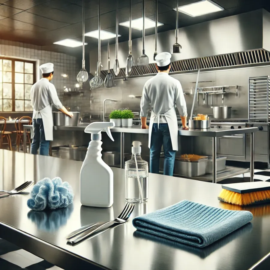 Gewerbliche Küche eines Gastronomiebetriebs in Hamburg